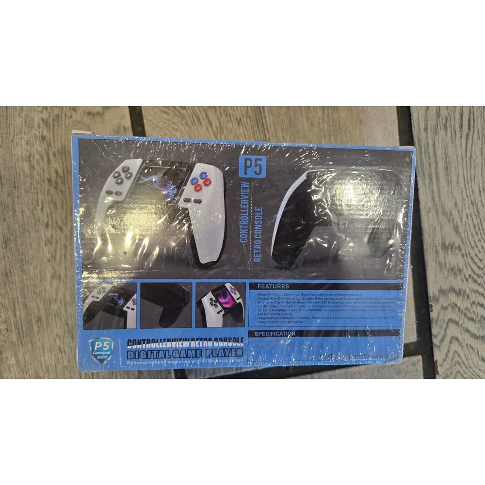 P5 Controllerview Retro Console Digital Game Player 520 Classic Games Blue New